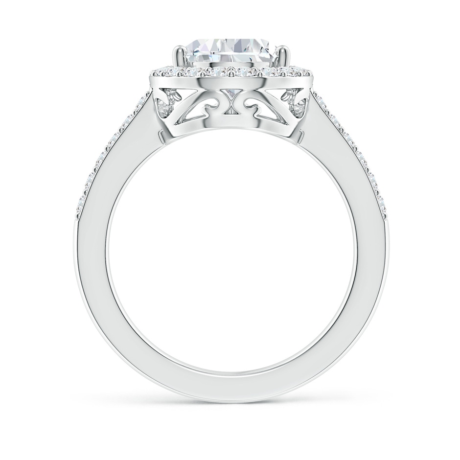 14x8mm FGVS Lab-Grown Pear Diamond Ring with Halo in White Gold side 199