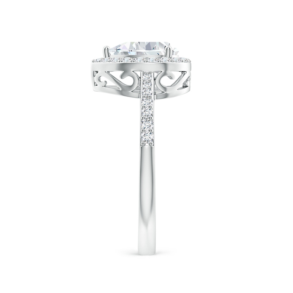 8x5mm FGVS Lab-Grown Pear Diamond Ring with Halo in 10K White Gold side 299