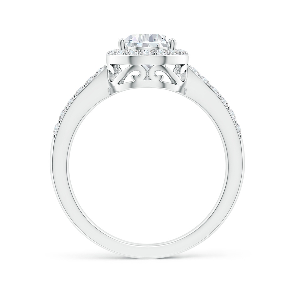 9x6mm FGVS Lab-Grown Pear Diamond Ring with Halo in 10K White Gold side 199