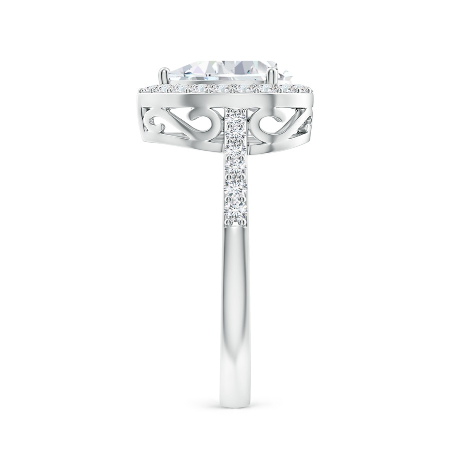 9x6mm FGVS Lab-Grown Pear Diamond Ring with Halo in 10K White Gold side 299