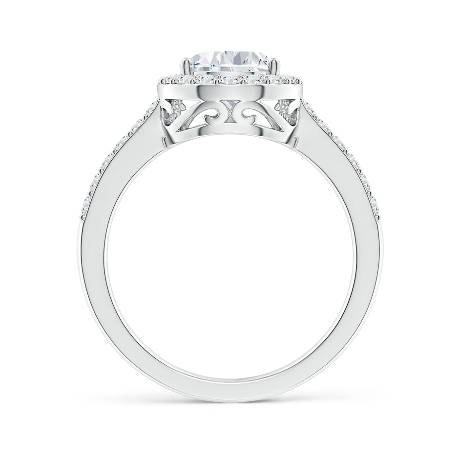 9x7mm FGVS Lab-Grown Pear Diamond Ring with Halo in White Gold side 199