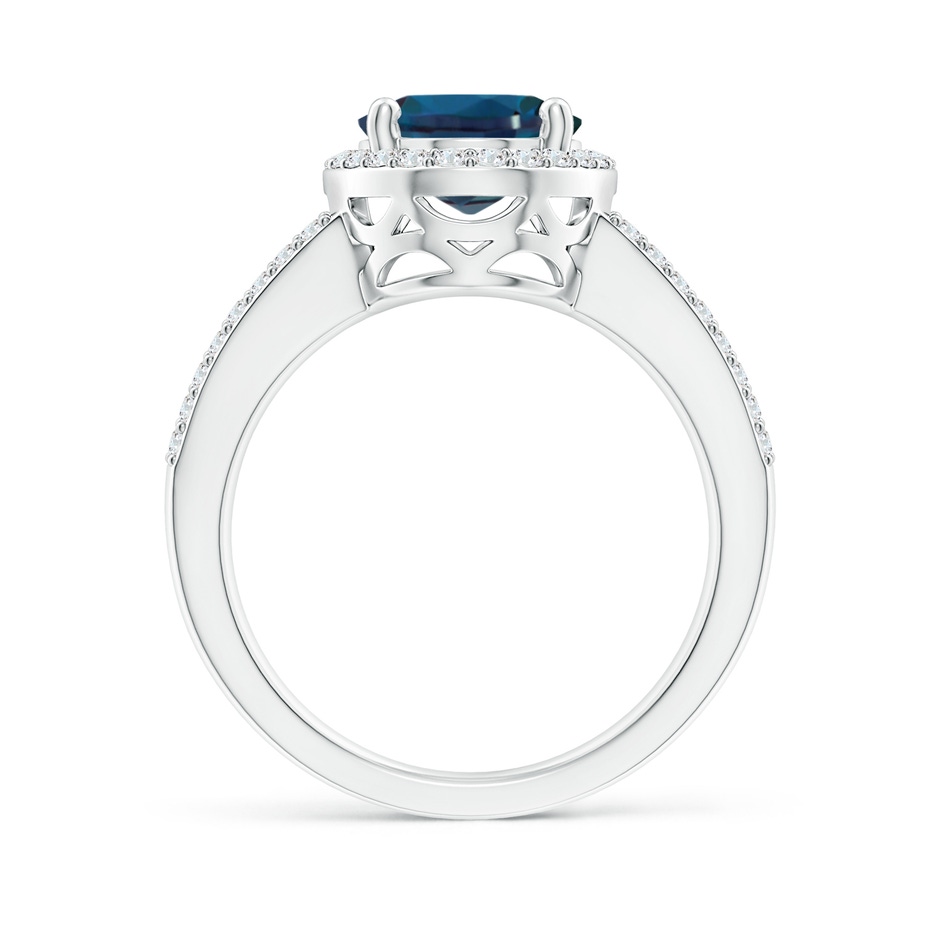 10x8mm Labgrown Oval Lab-Grown Alexandrite Split Shank Halo Ring in White Gold side 199