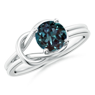 7mm Labgrown Solitaire Lab-Grown Alexandrite Infinity Knot Ring in P950 Platinum