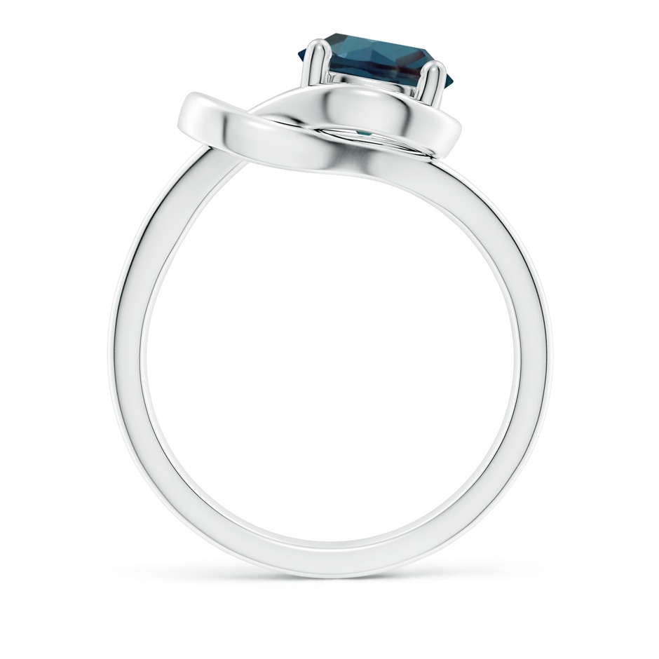 8mm Labgrown Solitaire Lab-Grown Alexandrite Infinity Knot Ring in 18K White Gold side 199