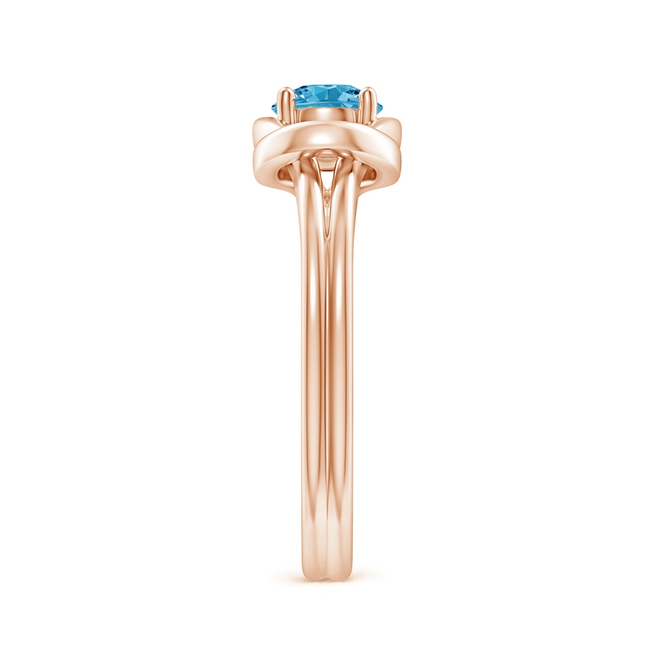 5.1mm Labgrown Solitaire Lab-Grown Fancy Intense Blue Diamond Infinity Knot Ring in Rose Gold side 299