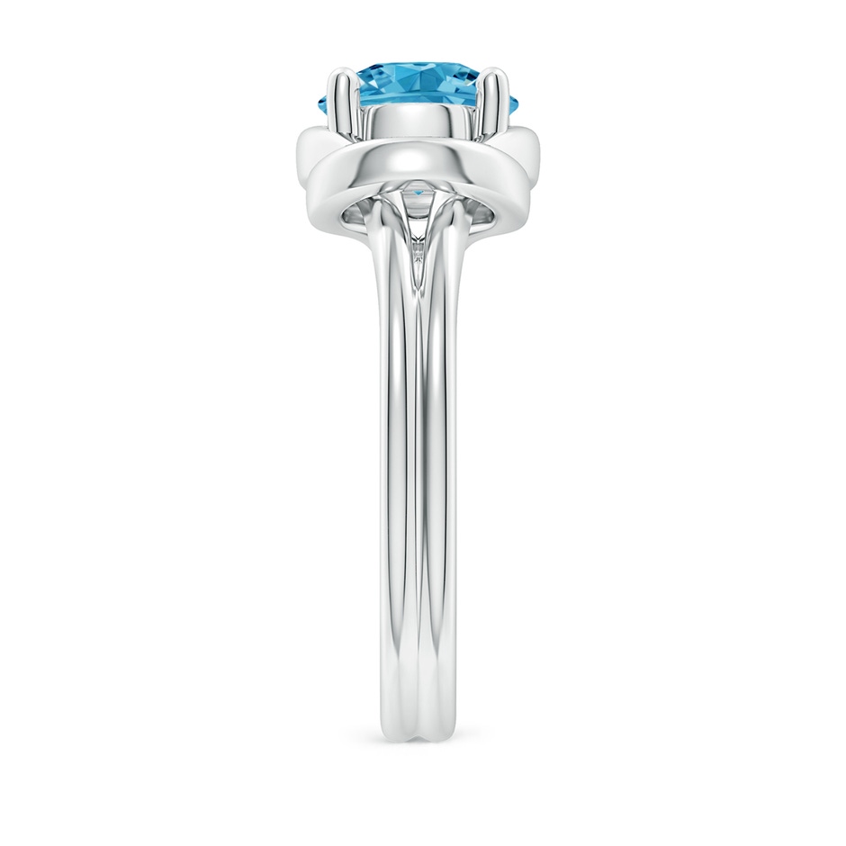 7.5mm Labgrown Solitaire Lab-Grown Fancy Intense Blue Diamond Infinity Knot Ring in P950 Platinum side 299