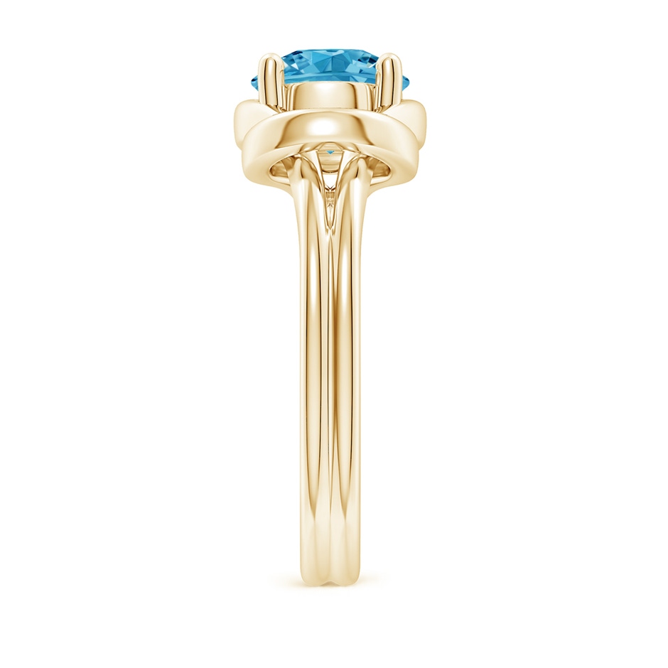 7.5mm Labgrown Solitaire Lab-Grown Fancy Intense Blue Diamond Infinity Knot Ring in Yellow Gold side 299