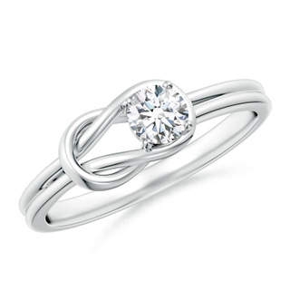 4mm FGVS Lab-Grown Solitaire Diamond Infinity Knot Ring in P950 Platinum