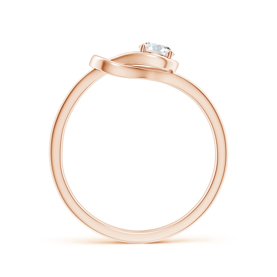 4mm FGVS Lab-Grown Solitaire Diamond Infinity Knot Ring in Rose Gold side 199