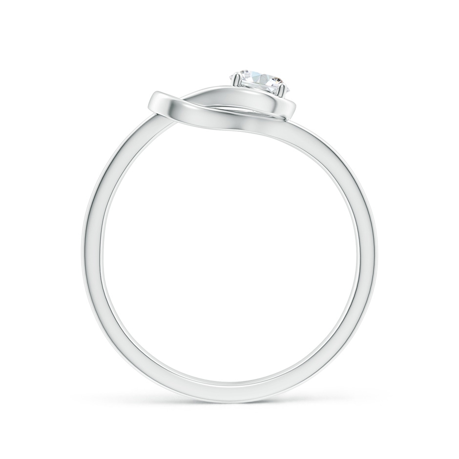 4mm FGVS Lab-Grown Solitaire Diamond Infinity Knot Ring in White Gold side 199