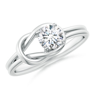 5.1mm FGVS Lab-Grown Solitaire Diamond Infinity Knot Ring in P950 Platinum
