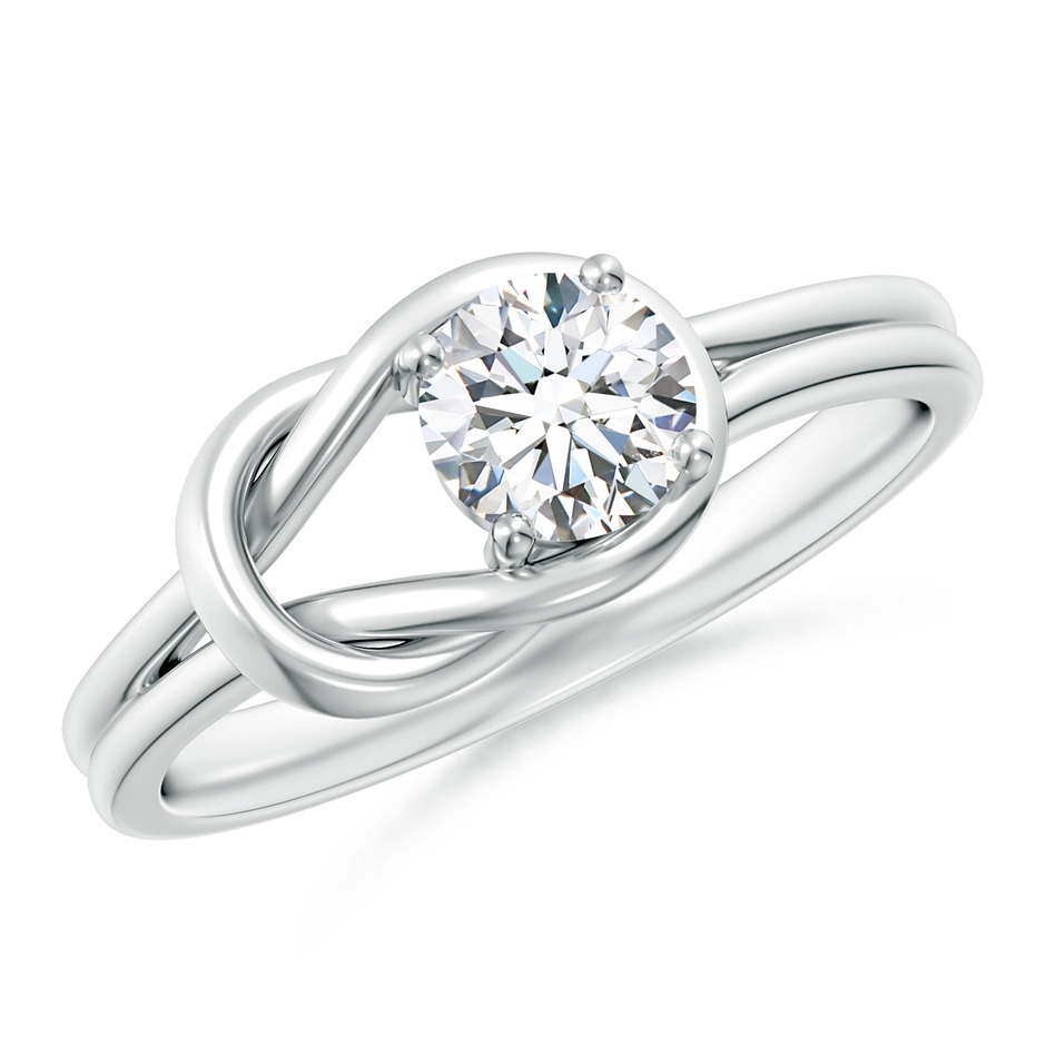 5.1mm FGVS Lab-Grown Solitaire Diamond Infinity Knot Ring in P950 Platinum 