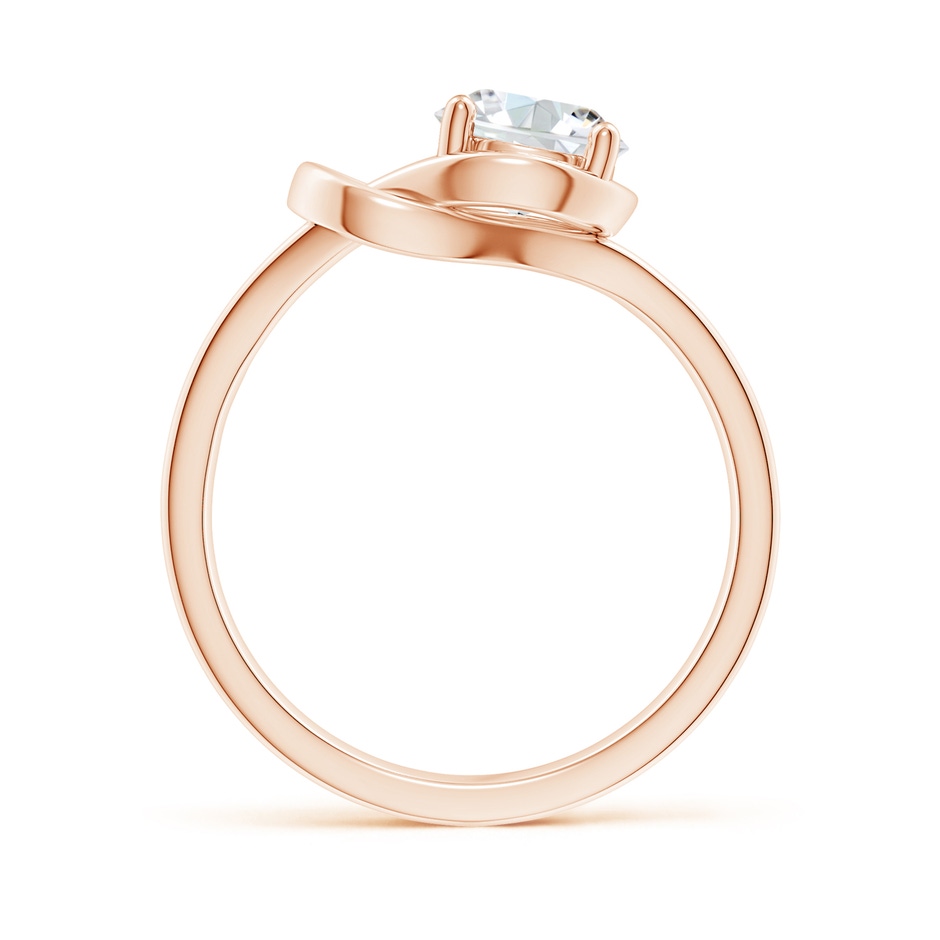 6.4mm FGVS Lab-Grown Solitaire Diamond Infinity Knot Ring in Rose Gold side 199