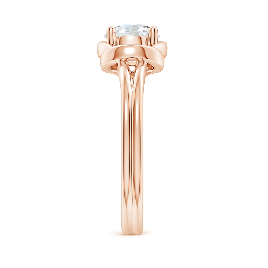 6.4mm FGVS Lab-Grown Solitaire Diamond Infinity Knot Ring in Rose Gold side 299