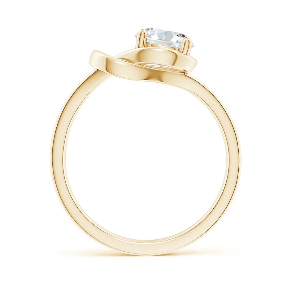 6.4mm FGVS Lab-Grown Solitaire Diamond Infinity Knot Ring in Yellow Gold side 199
