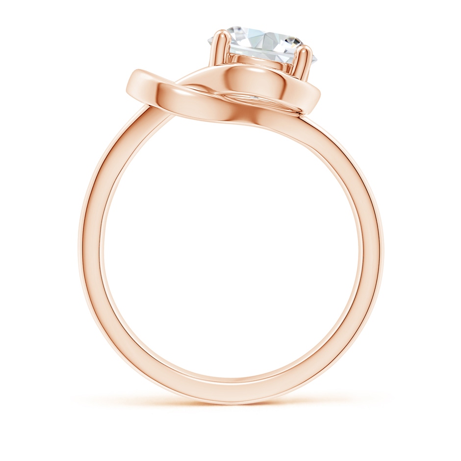 7.5mm FGVS Lab-Grown Solitaire Diamond Infinity Knot Ring in Rose Gold side 199
