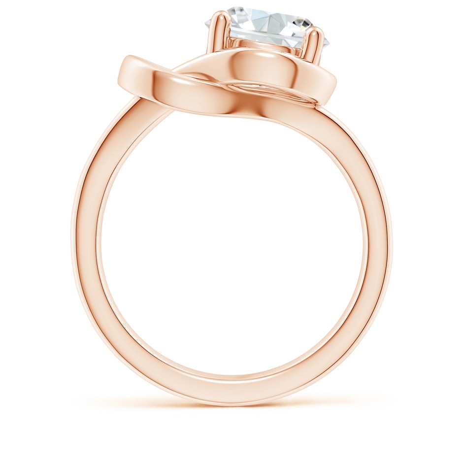 9.2mm FGVS Lab-Grown Solitaire Diamond Infinity Knot Ring in 9K Rose Gold side 199