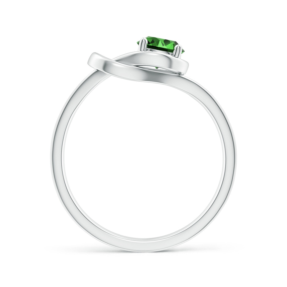 5mm Labgrown Lab-Grown Solitaire Emerald Infinity Knot Ring in P950 Platinum side 199
