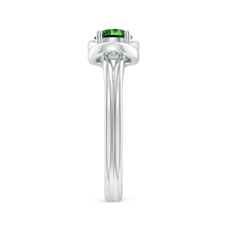 5mm Labgrown Lab-Grown Solitaire Emerald Infinity Knot Ring in P950 Platinum side 299