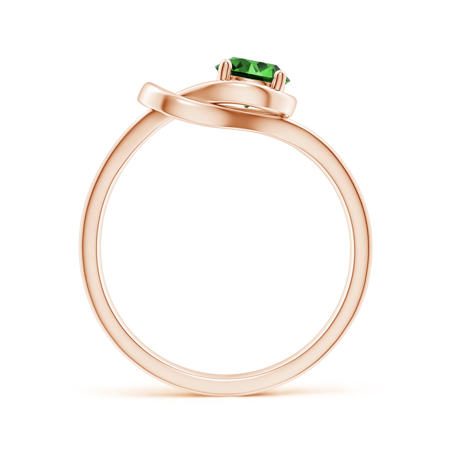 Premium - Lab-Grown Emerald / 0.45 CT / 14 KT Rose Gold