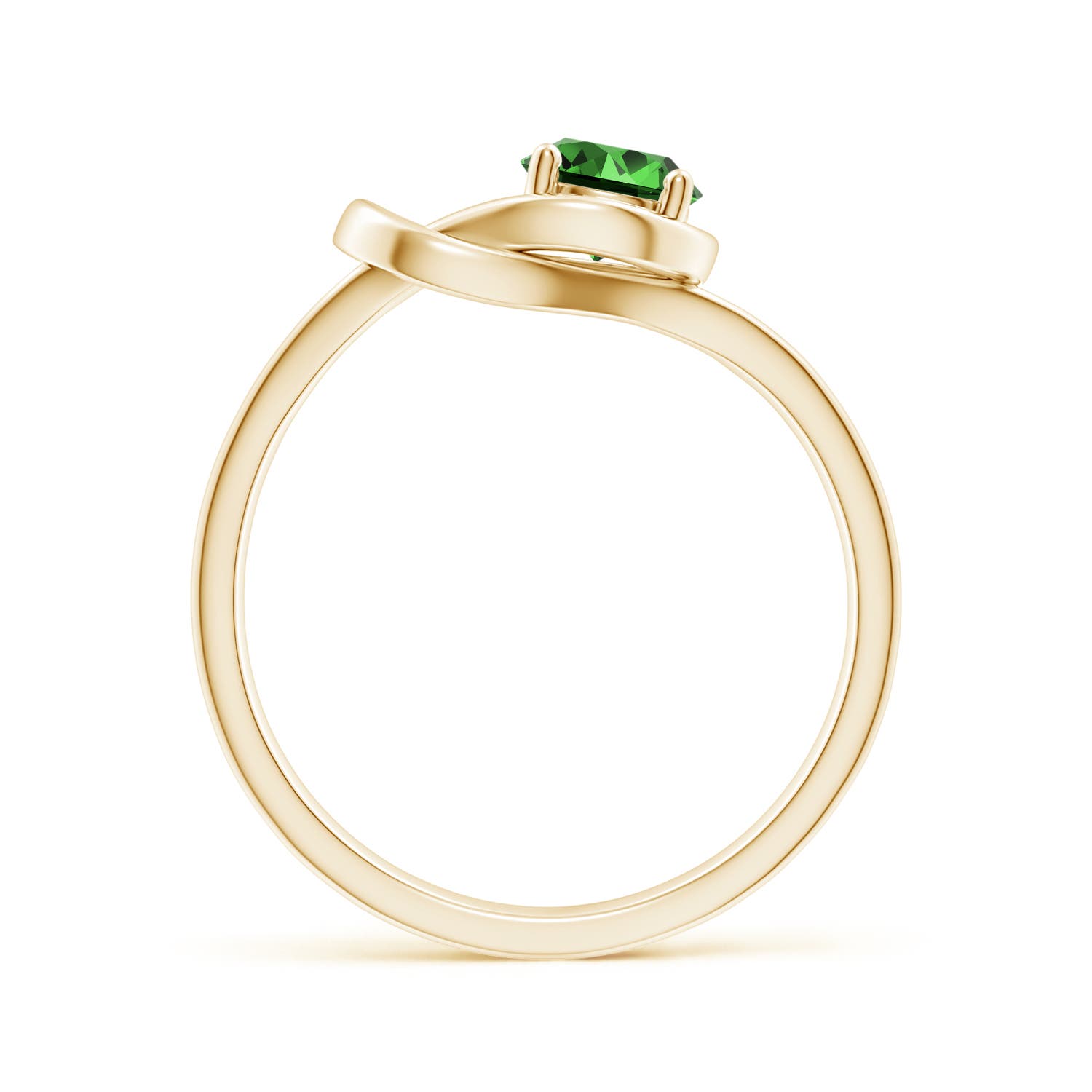 Premium - Lab-Grown Emerald / 0.45 CT / 14 KT Yellow Gold