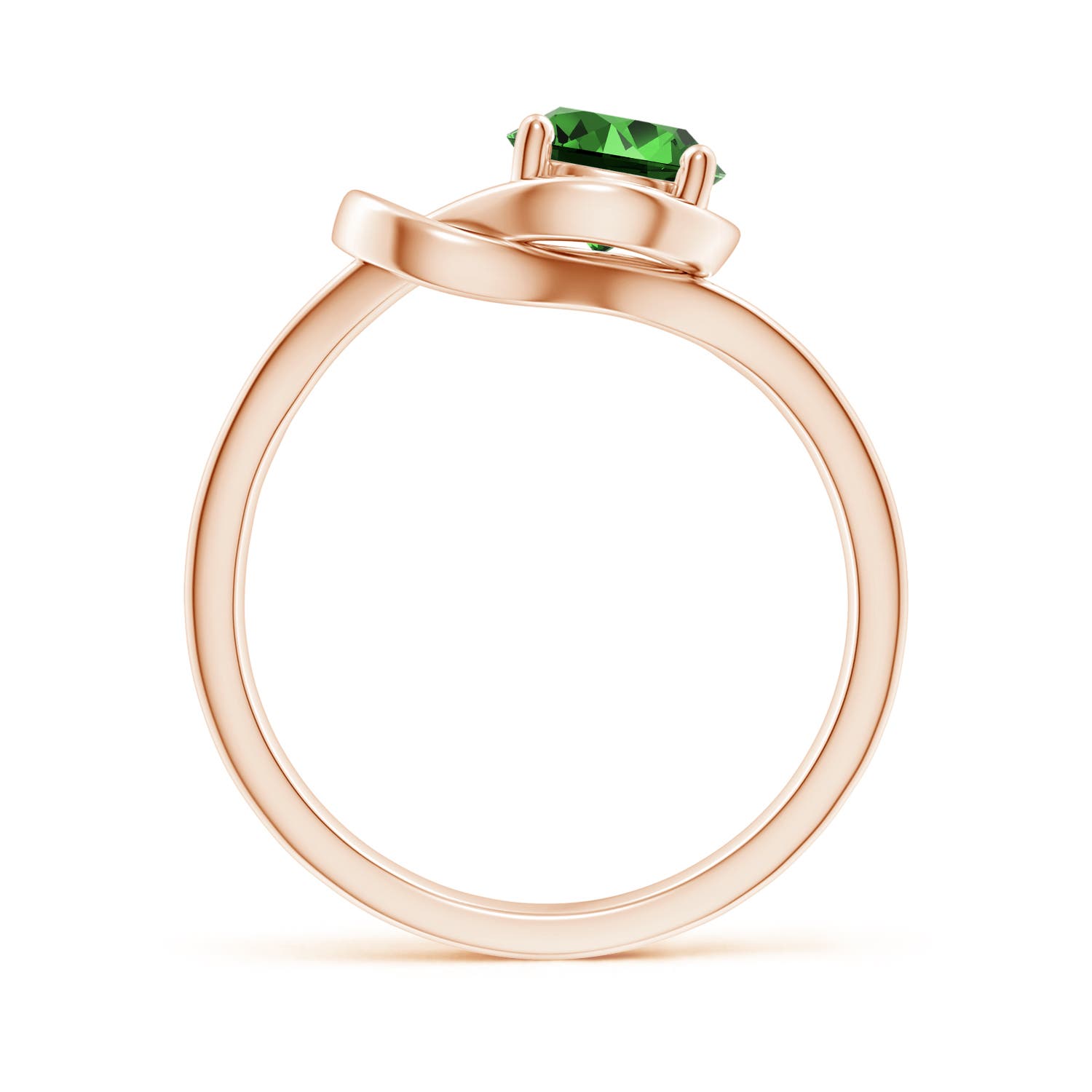 Premium - Lab-Grown Emerald / 0.75 CT / 14 KT Rose Gold