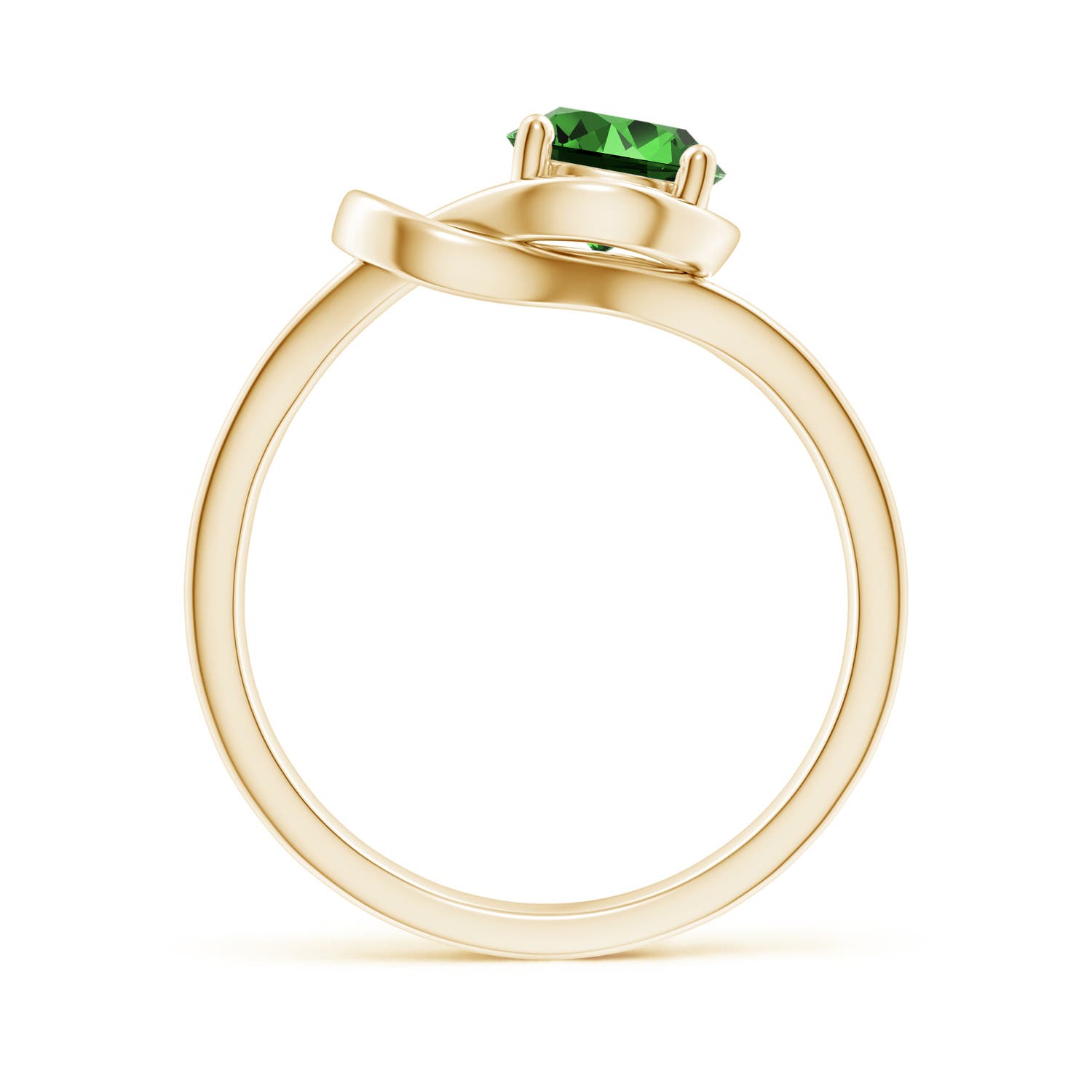 Premium - Lab-Grown Emerald / 0.75 CT / 14 KT Yellow Gold