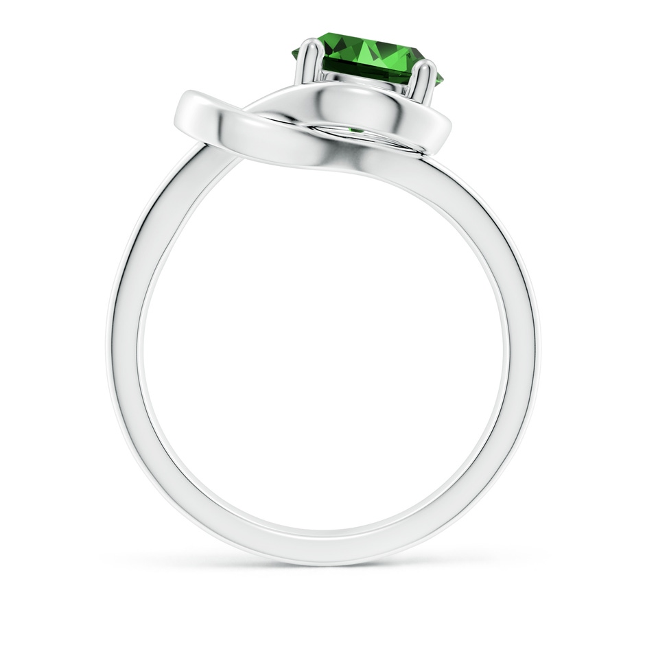 8mm Labgrown Lab-Grown Solitaire Emerald Infinity Knot Ring in White Gold side 199