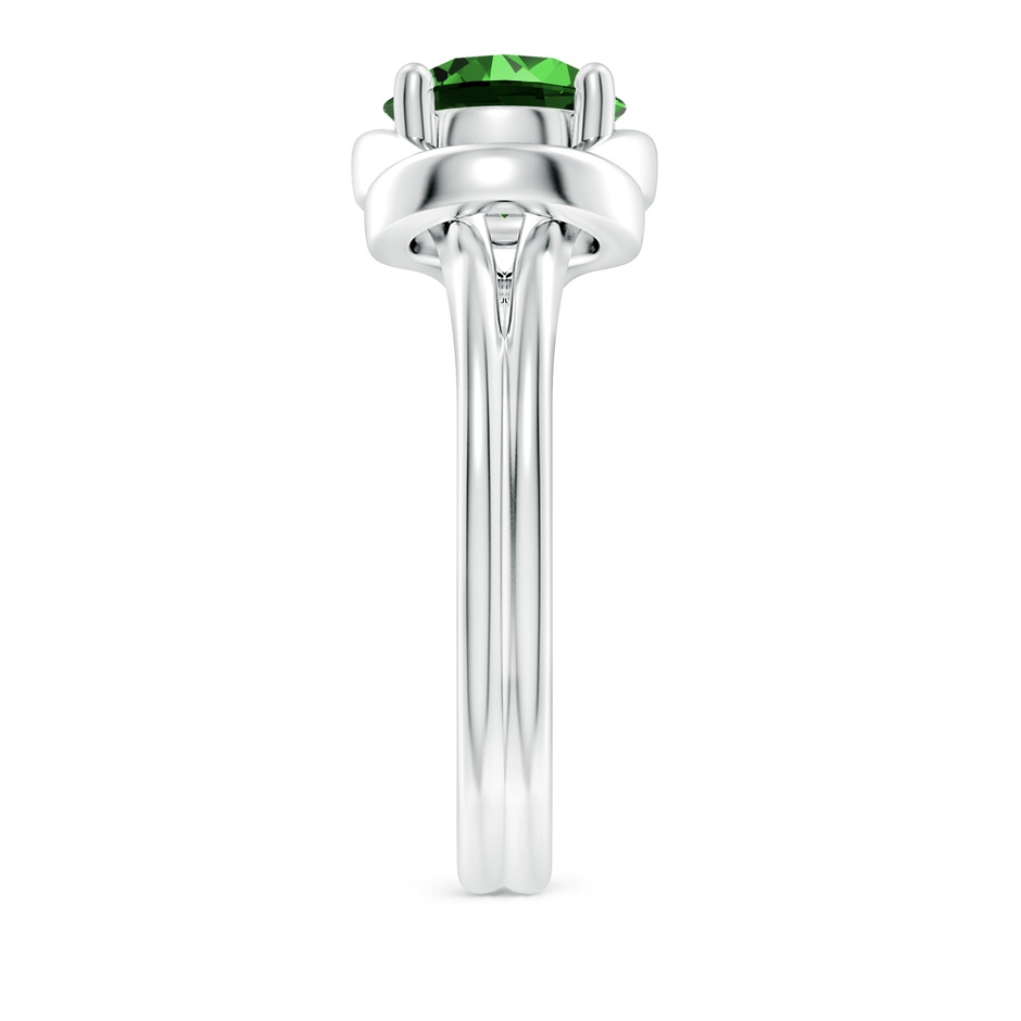 8mm Labgrown Lab-Grown Solitaire Emerald Infinity Knot Ring in White Gold side 299