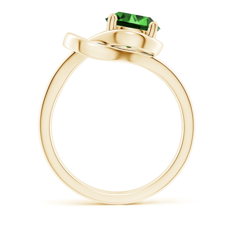 8mm Labgrown Lab-Grown Solitaire Emerald Infinity Knot Ring in Yellow Gold side 199