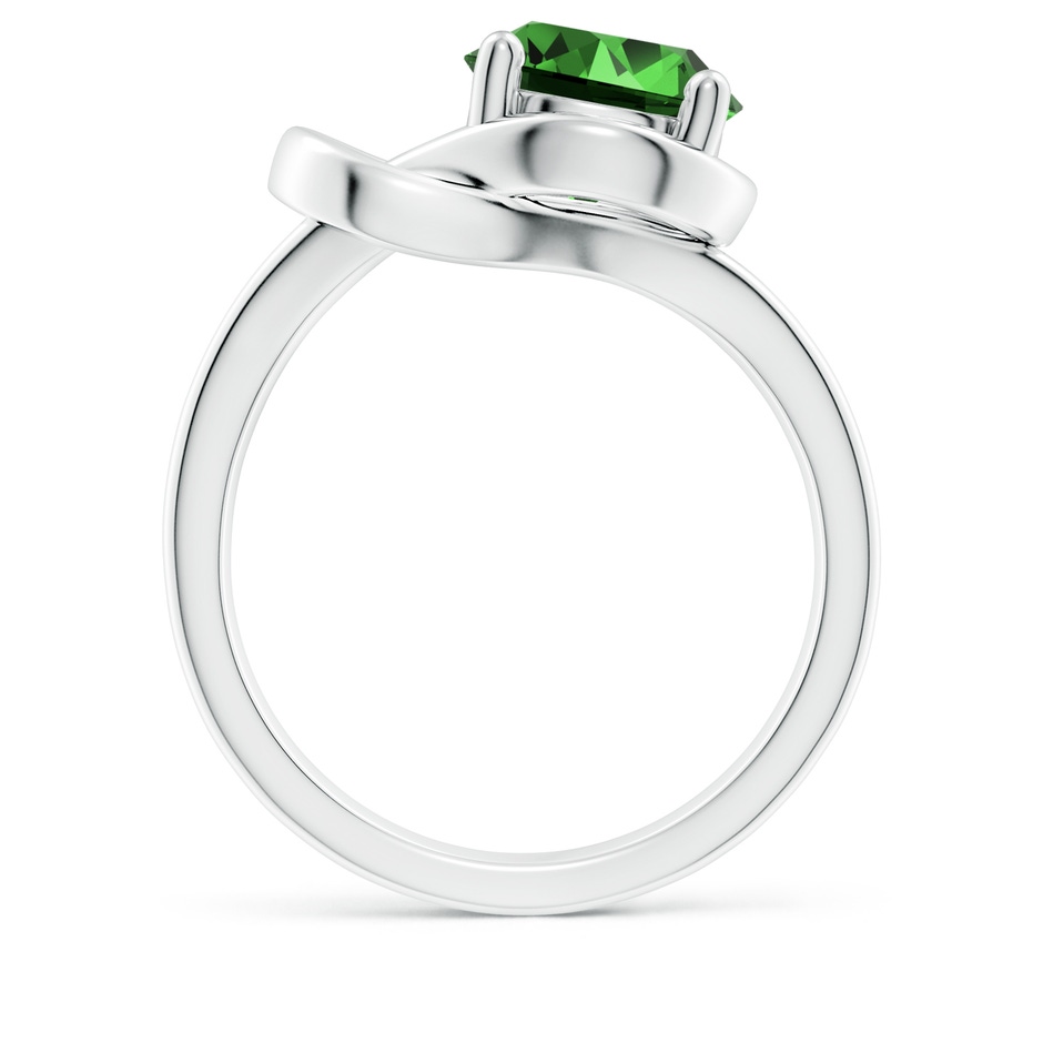 9mm Labgrown Lab-Grown Solitaire Emerald Infinity Knot Ring in White Gold side 199