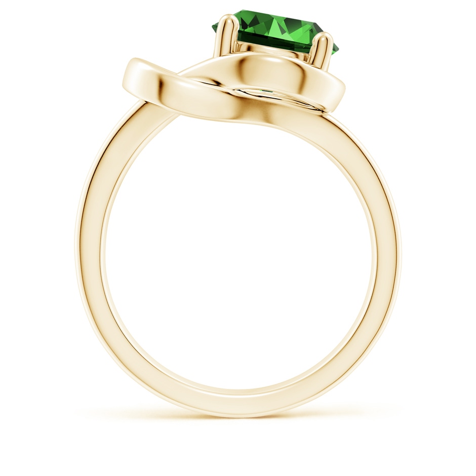 9mm Labgrown Lab-Grown Solitaire Emerald Infinity Knot Ring in Yellow Gold side 199