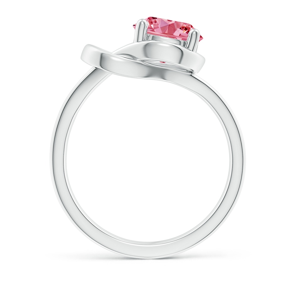 7.5mm Labgrown Solitaire Lab-Grown Fancy Intense Pink Diamond Infinity Knot Ring in White Gold side 199