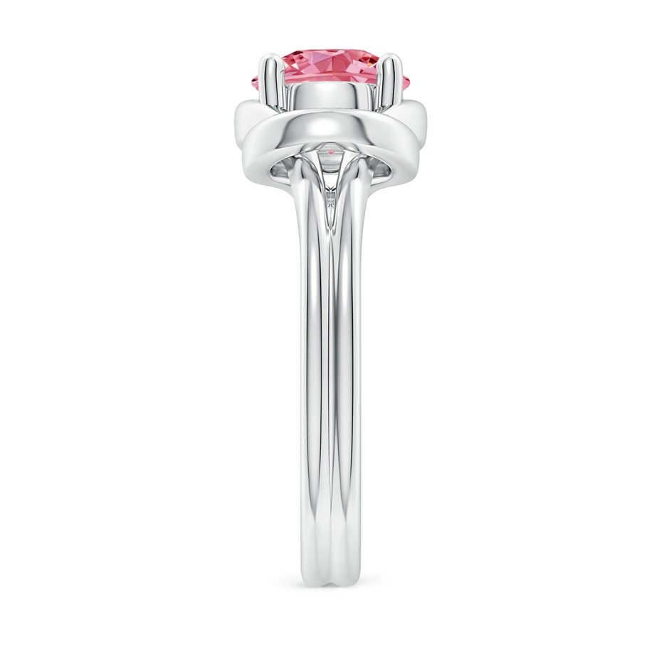 7.5mm Labgrown Solitaire Lab-Grown Fancy Intense Pink Diamond Infinity Knot Ring in White Gold side 299