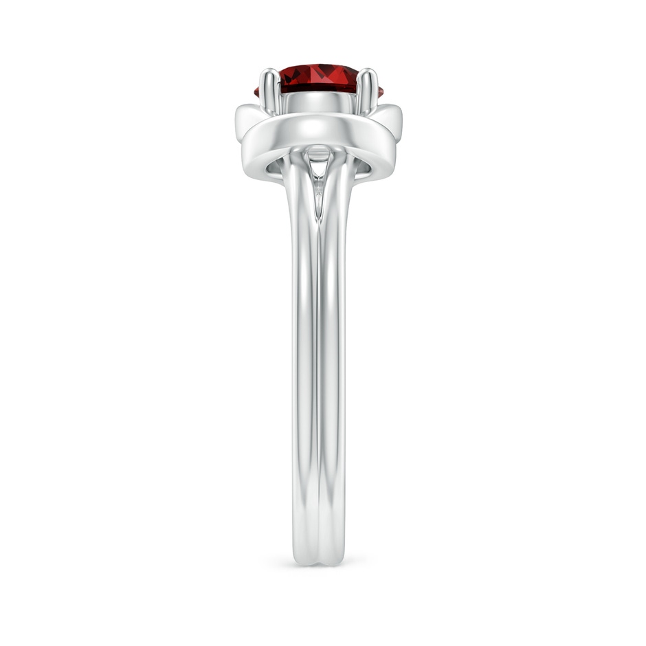6mm Labgrown Lab-Grown Solitaire Ruby Infinity Knot Ring in P950 Platinum side 299