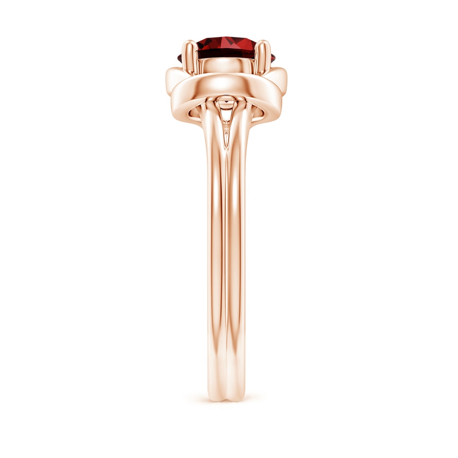 7mm Labgrown Lab-Grown Solitaire Ruby Infinity Knot Ring in Rose Gold side 299