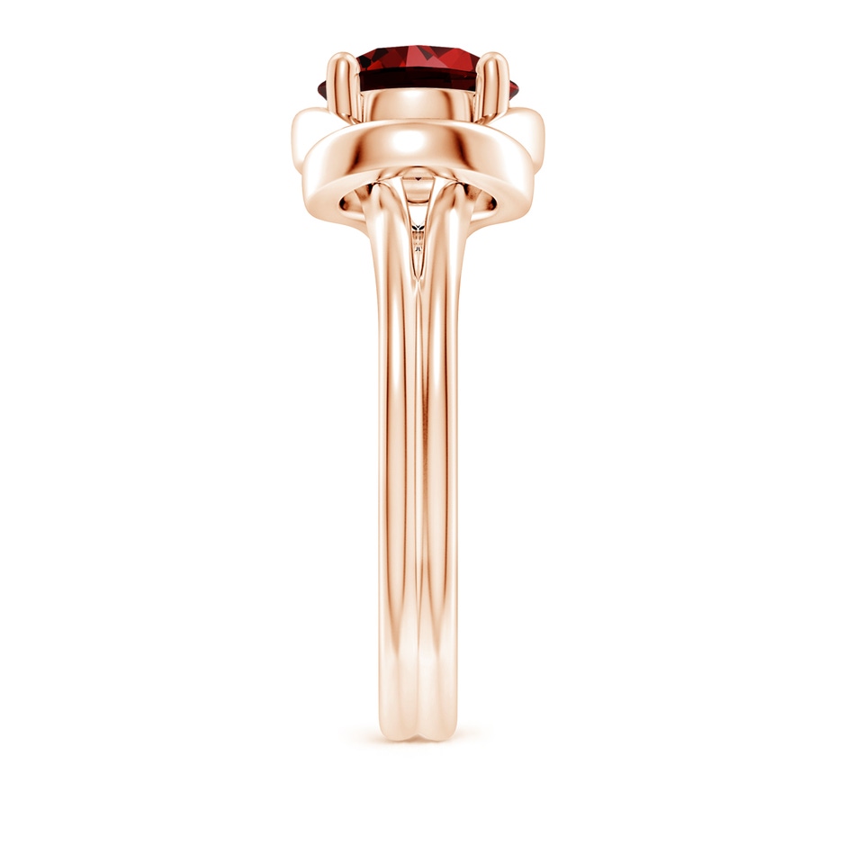 8mm Labgrown Lab-Grown Solitaire Ruby Infinity Knot Ring in Rose Gold side 299