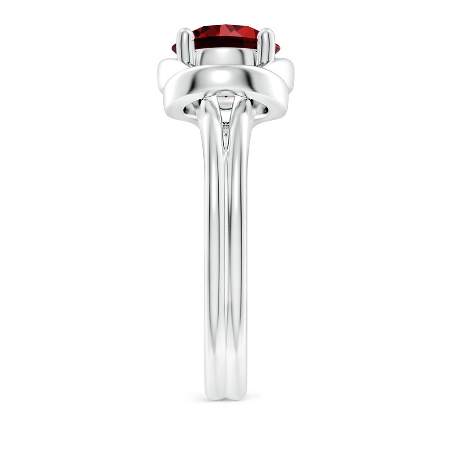 8mm Labgrown Lab-Grown Solitaire Ruby Infinity Knot Ring in White Gold side 299