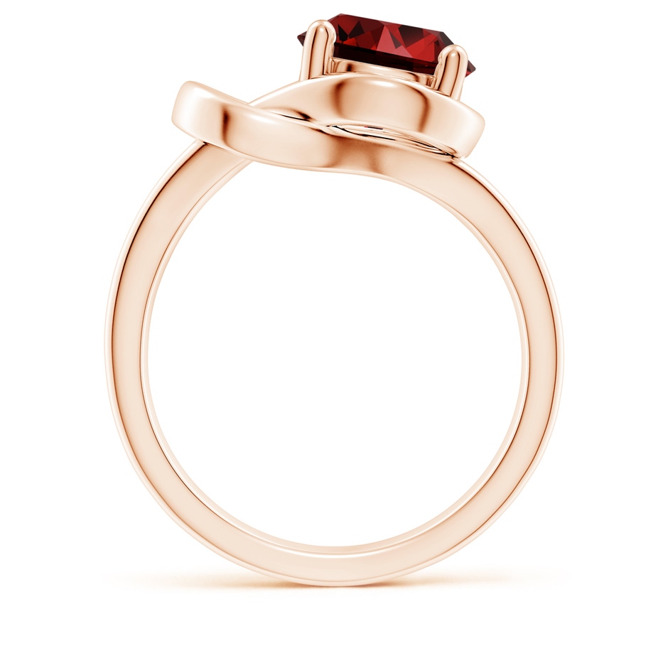 9mm Labgrown Lab-Grown Solitaire Ruby Infinity Knot Ring in Rose Gold side 199