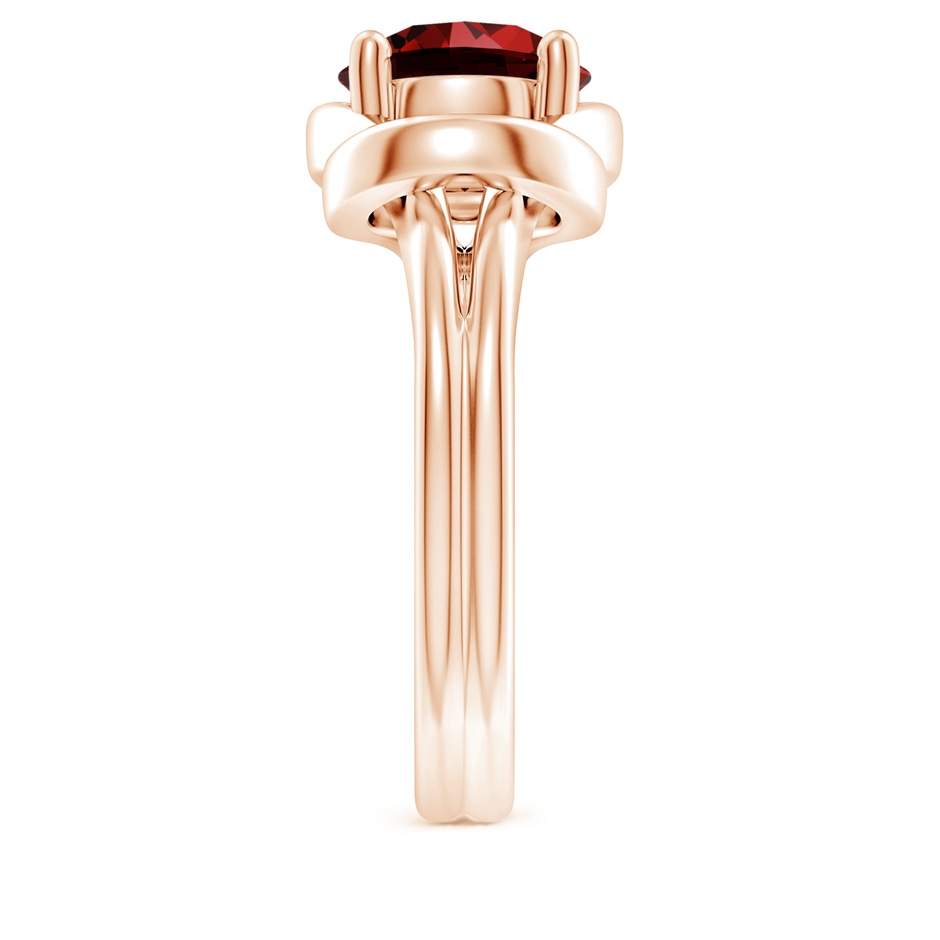 9mm Labgrown Lab-Grown Solitaire Ruby Infinity Knot Ring in Rose Gold side 299