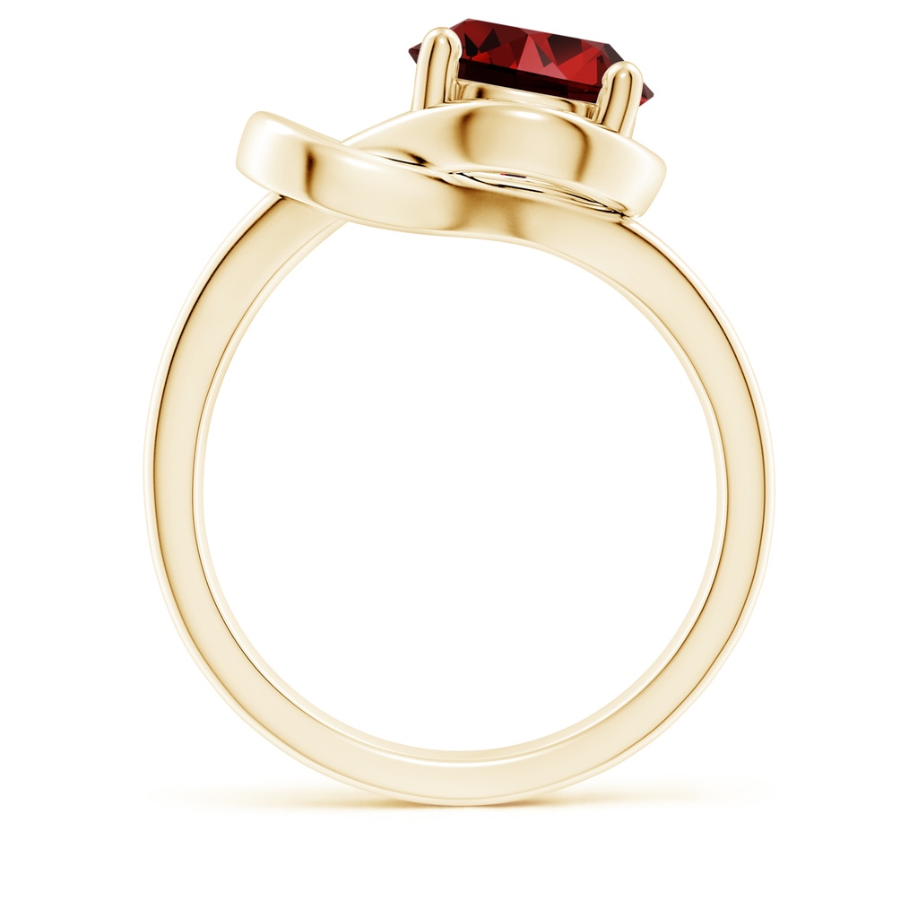 9mm Labgrown Lab-Grown Solitaire Ruby Infinity Knot Ring in Yellow Gold Side 199