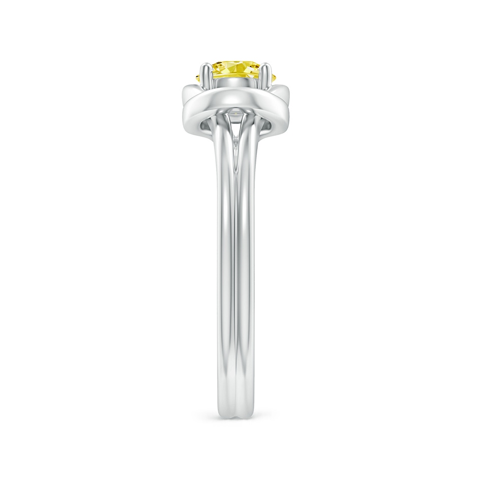 5.1mm Labgrown Solitaire Lab-Grown Fancy Intense Yellow Diamond Infinity Knot Ring in White Gold side 299