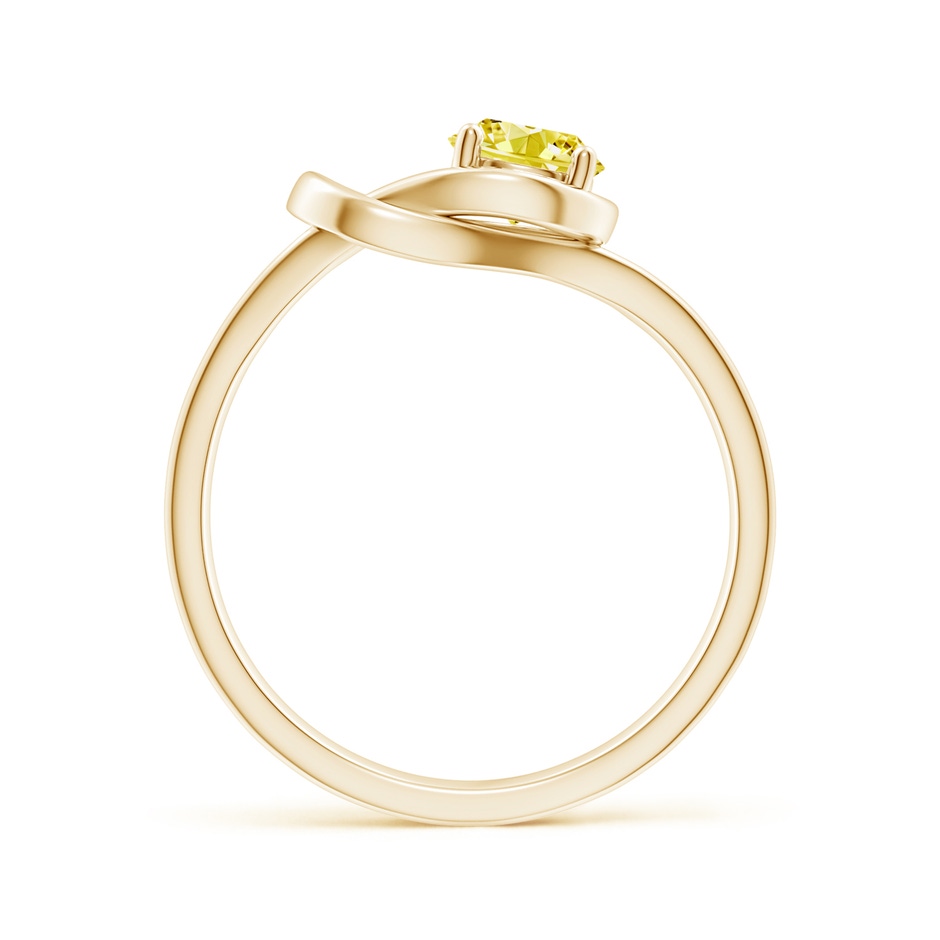 5.1mm Labgrown Solitaire Lab-Grown Fancy Intense Yellow Diamond Infinity Knot Ring in Yellow Gold side 199