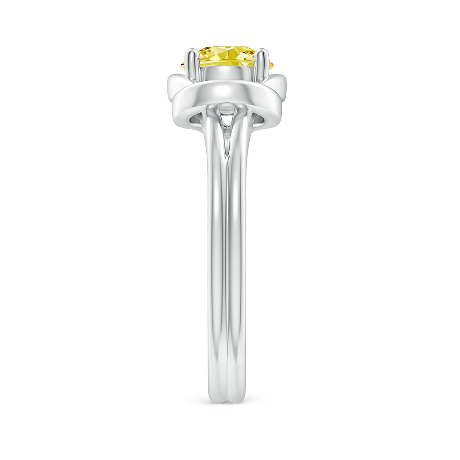 6mm Labgrown Solitaire Lab-Grown Fancy Intense Yellow Diamond Infinity Knot Ring in White Gold side 299