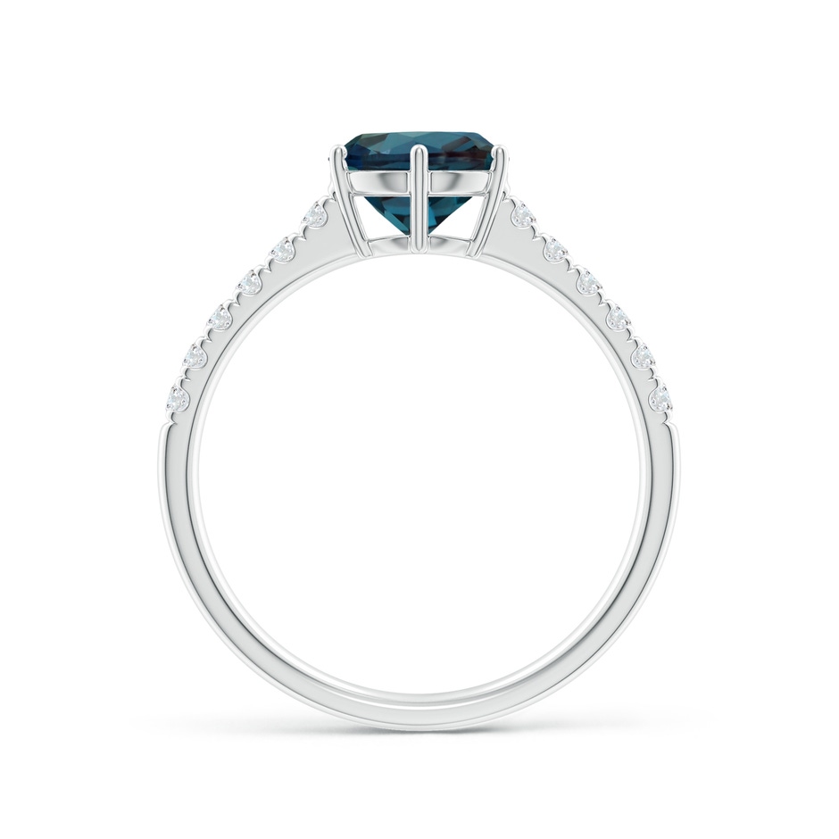 7mm Labgrown Lab-Grown Alexandrite Solitaire Ring with Diamond Accents in White Gold side 199