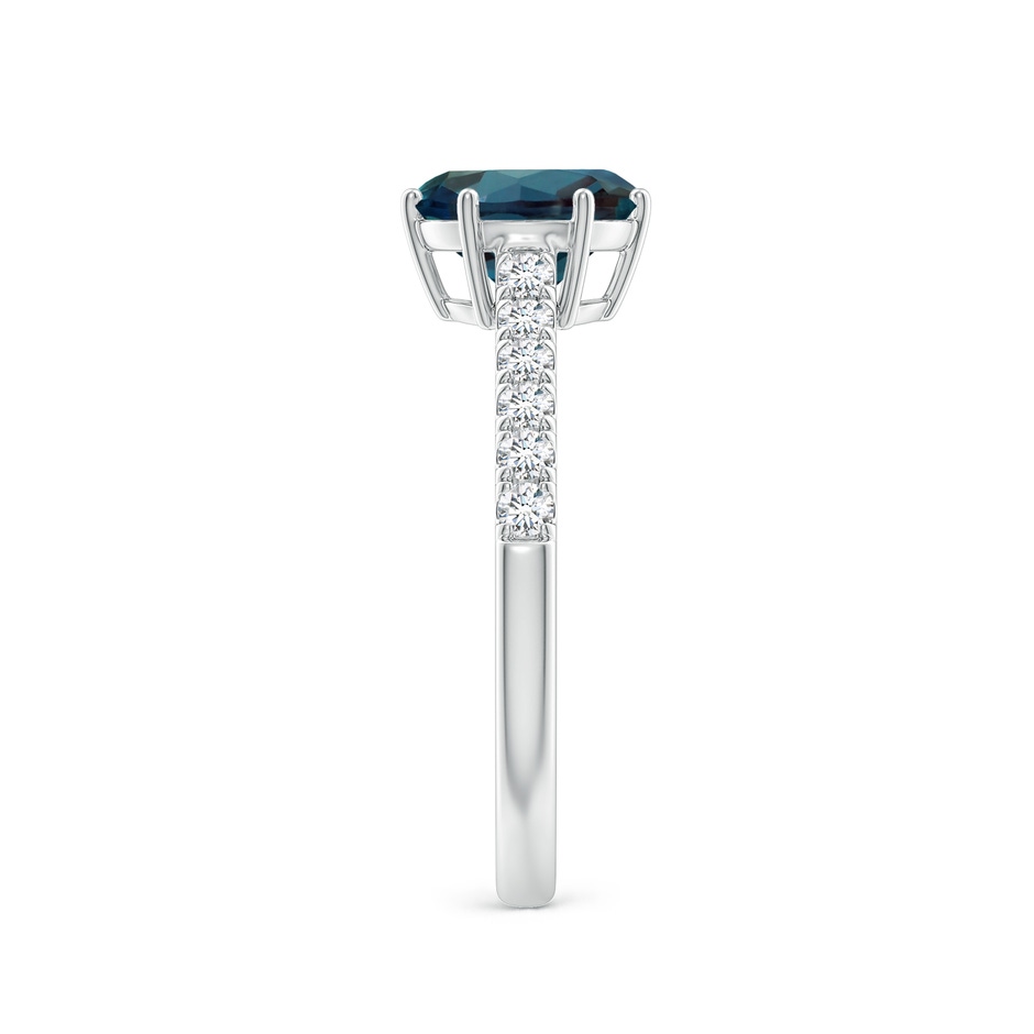 7mm Labgrown Lab-Grown Alexandrite Solitaire Ring with Diamond Accents in White Gold side 299