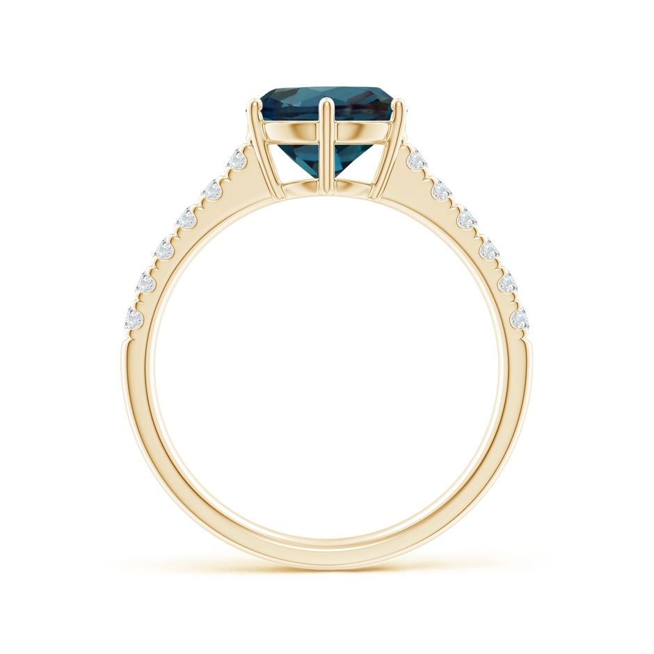 8mm Labgrown Lab-Grown Alexandrite Solitaire Ring with Diamond Accents in 18K Yellow Gold side 199