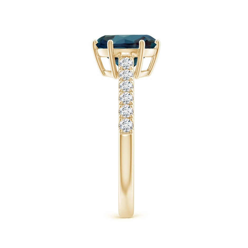 8mm Labgrown Lab-Grown Alexandrite Solitaire Ring with Diamond Accents in 18K Yellow Gold side 299