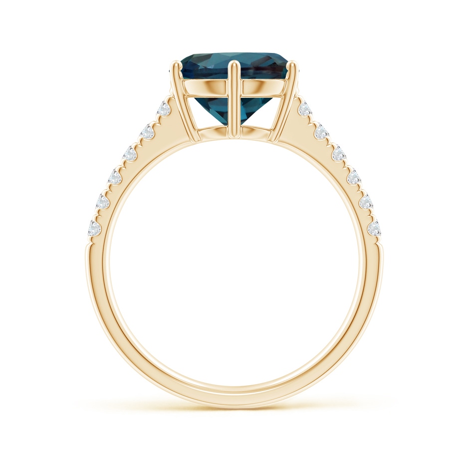 9mm Labgrown Lab-Grown Alexandrite Solitaire Ring with Diamond Accents in Yellow Gold side 199