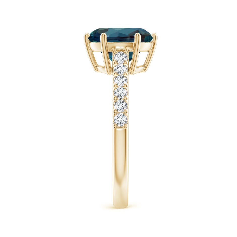 9mm Labgrown Lab-Grown Alexandrite Solitaire Ring with Diamond Accents in Yellow Gold side 299